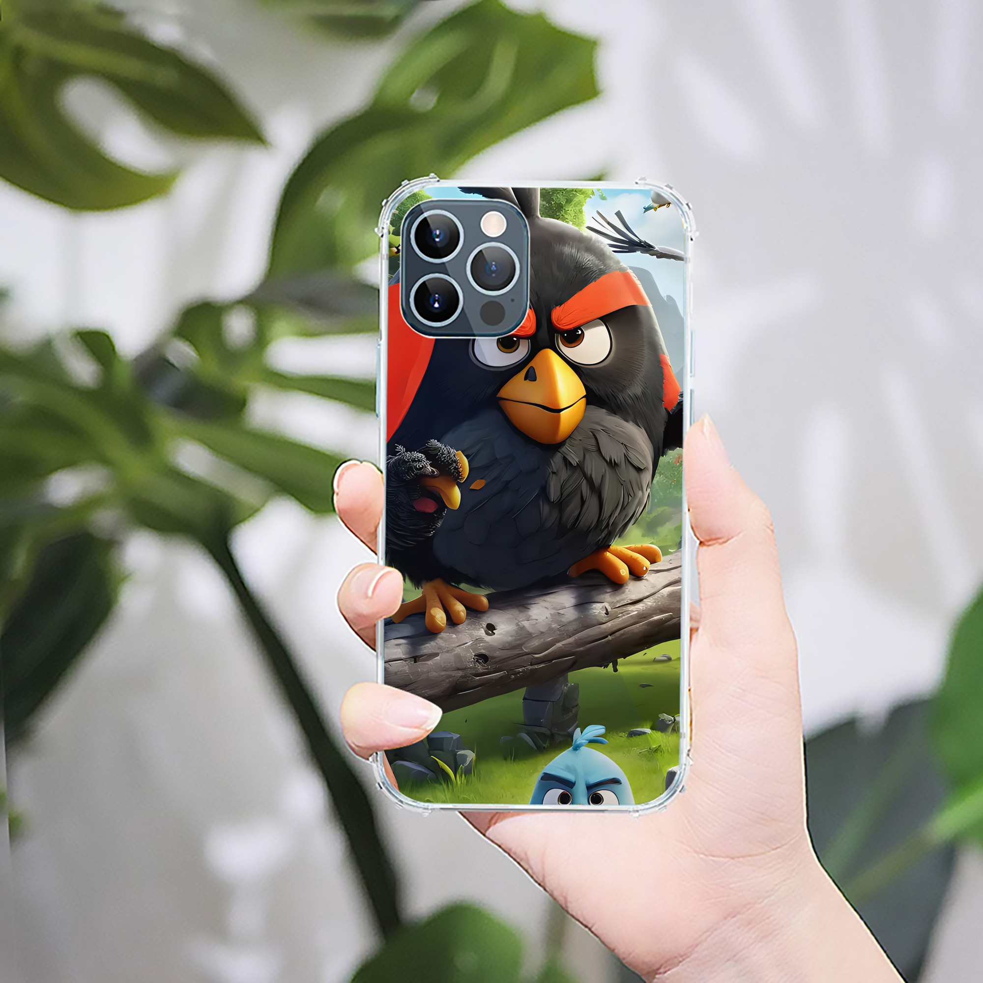 （画像用） Angry Birds アングリーバード 【iPhone 12シリーズ対応】透明スマホケース（クリアソフトケース）